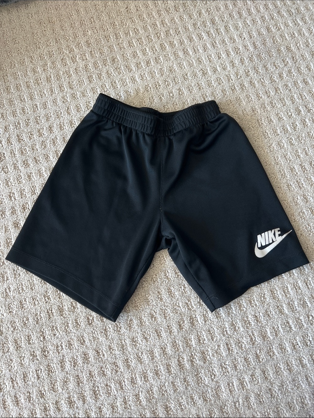 Nike Black Shorts with White Swoosh Logo